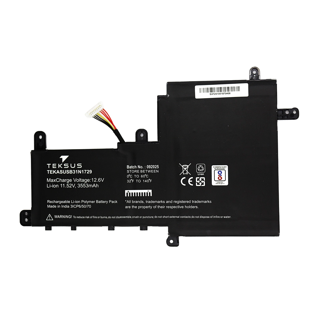 Teksus Laptop Battery Compatible For Asus X530 | B31N1729 view 2